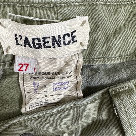 L’AGENCE Montgomery Ankle Cargo Pants Green 27 - Picture 8 of 9